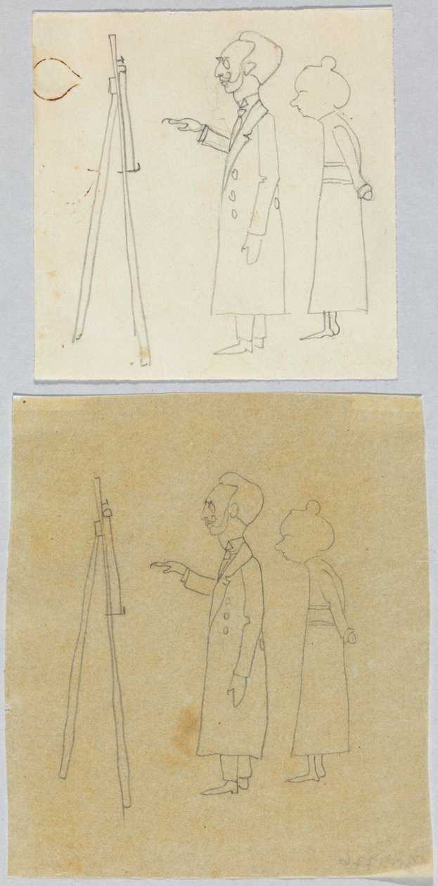 Kandinsky en Münter voor de ezel door Wassily Kandinsky