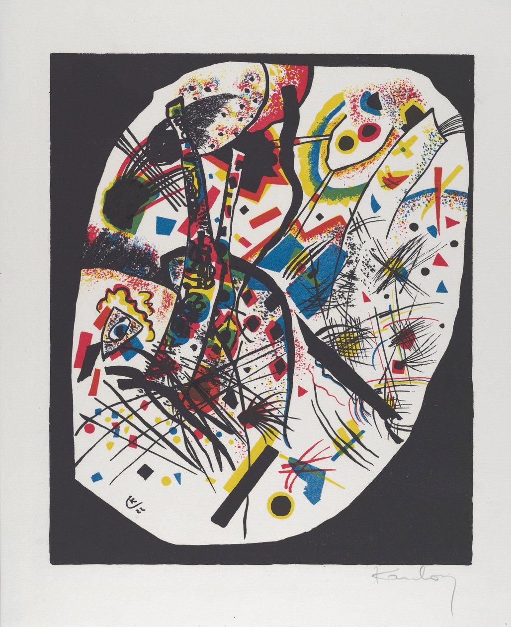 Kleine Werelden III, 1922 door Wassily Kandinsky