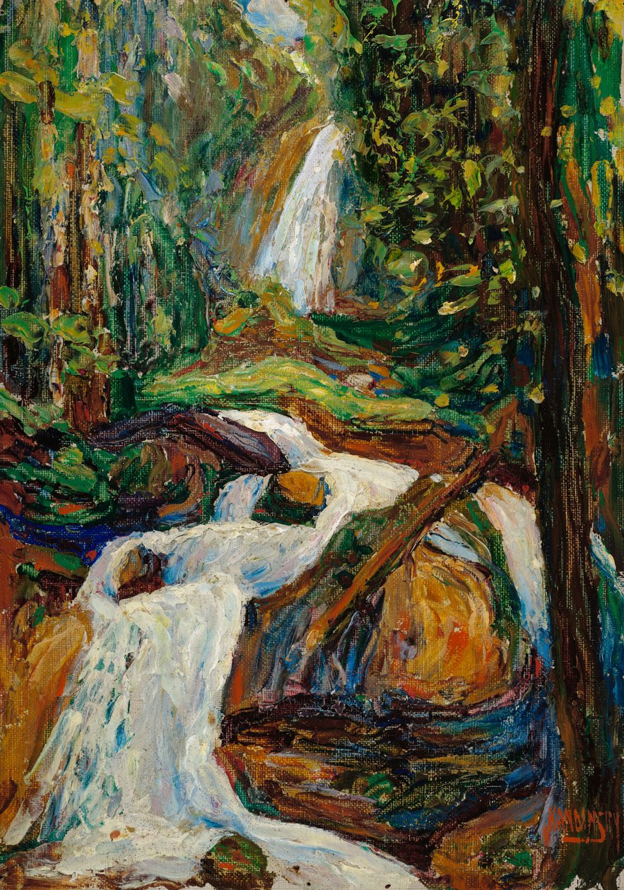 Kochel - Waterval I door Wassily Kandinsky