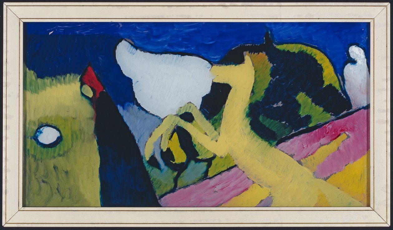 Mit gelbem Pferd door Wassily Kandinsky