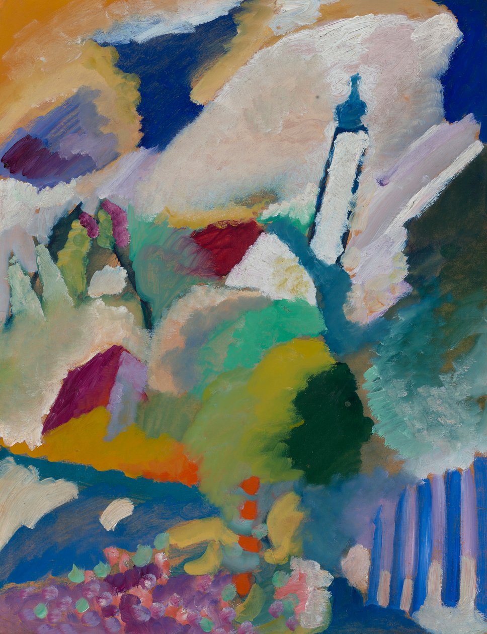 Murnau met kerk I door Wassily Kandinsky
