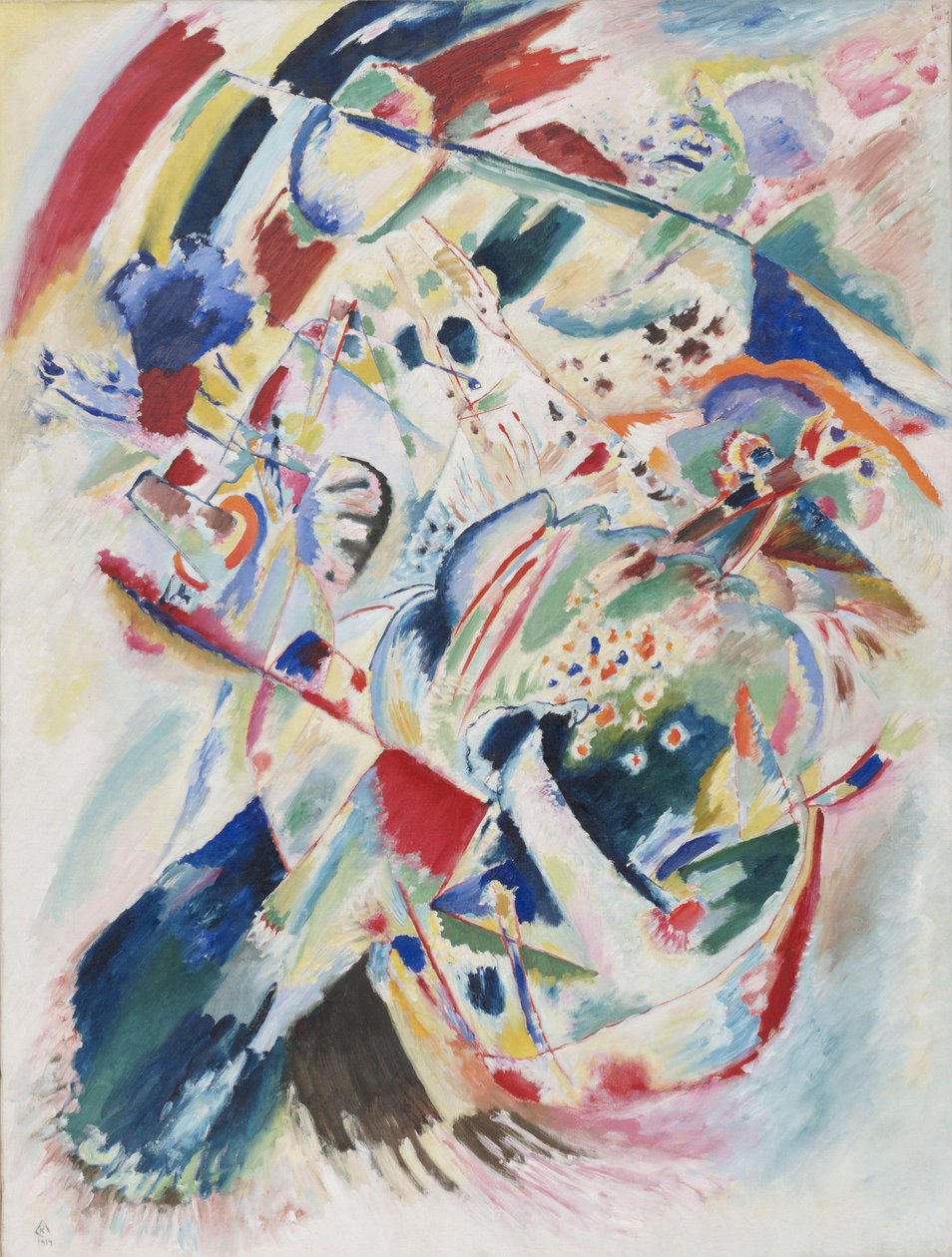 Paneel voor Edwin R Campbell N 4, schilderij van Vassily Kandinsky (of Wassily Kandinski of Kandinskij) door Wassily Kandinsky
