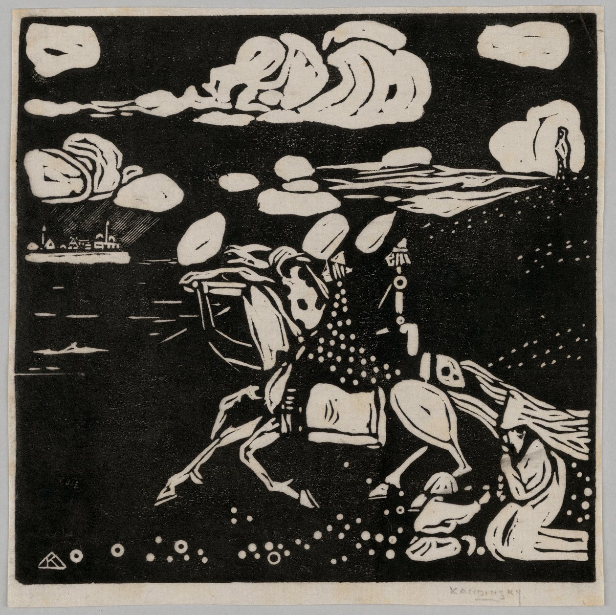 Ruiters (Les Chevaliers) door Wassily Kandinsky