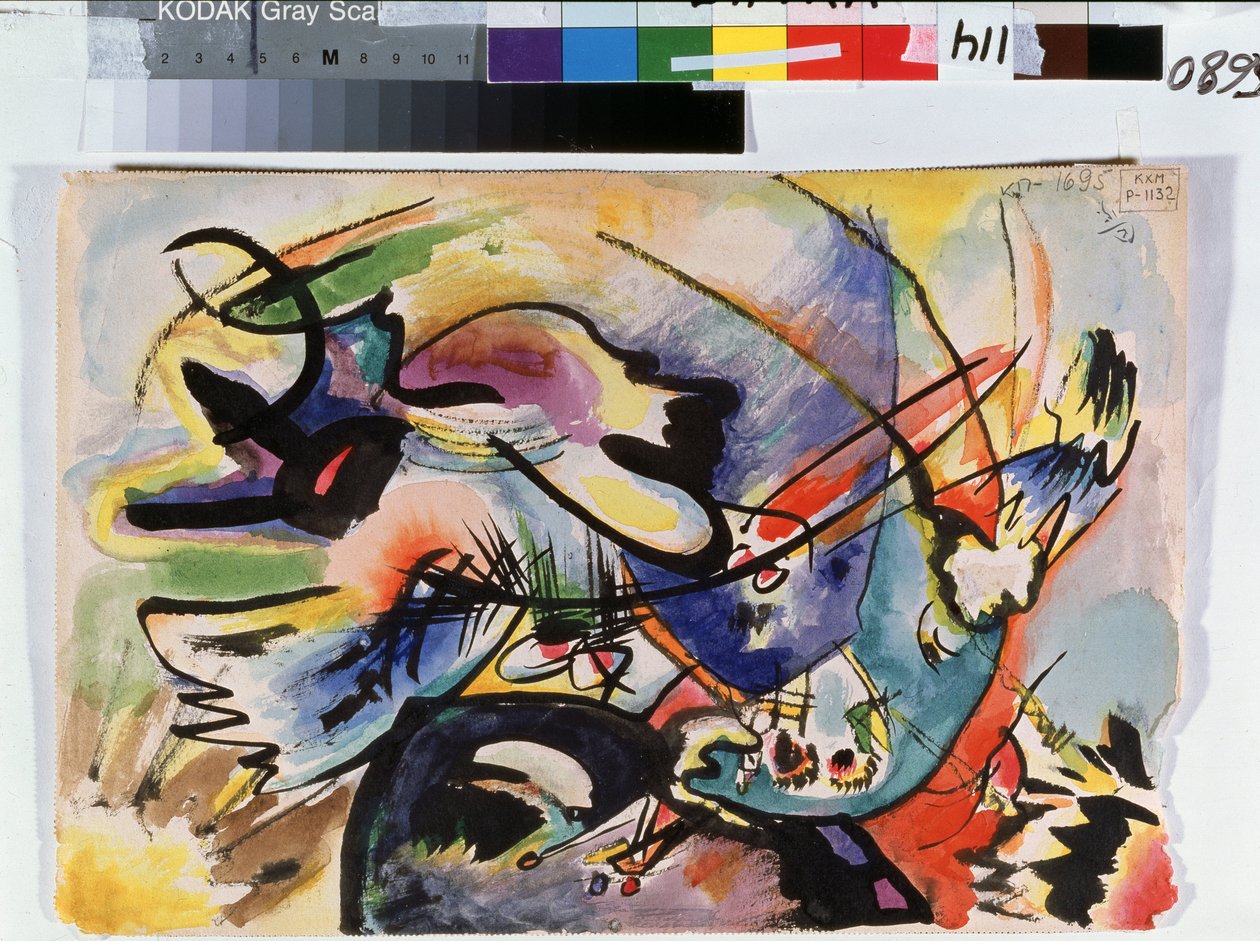 Rood en zwart door Wassily Kandinsky