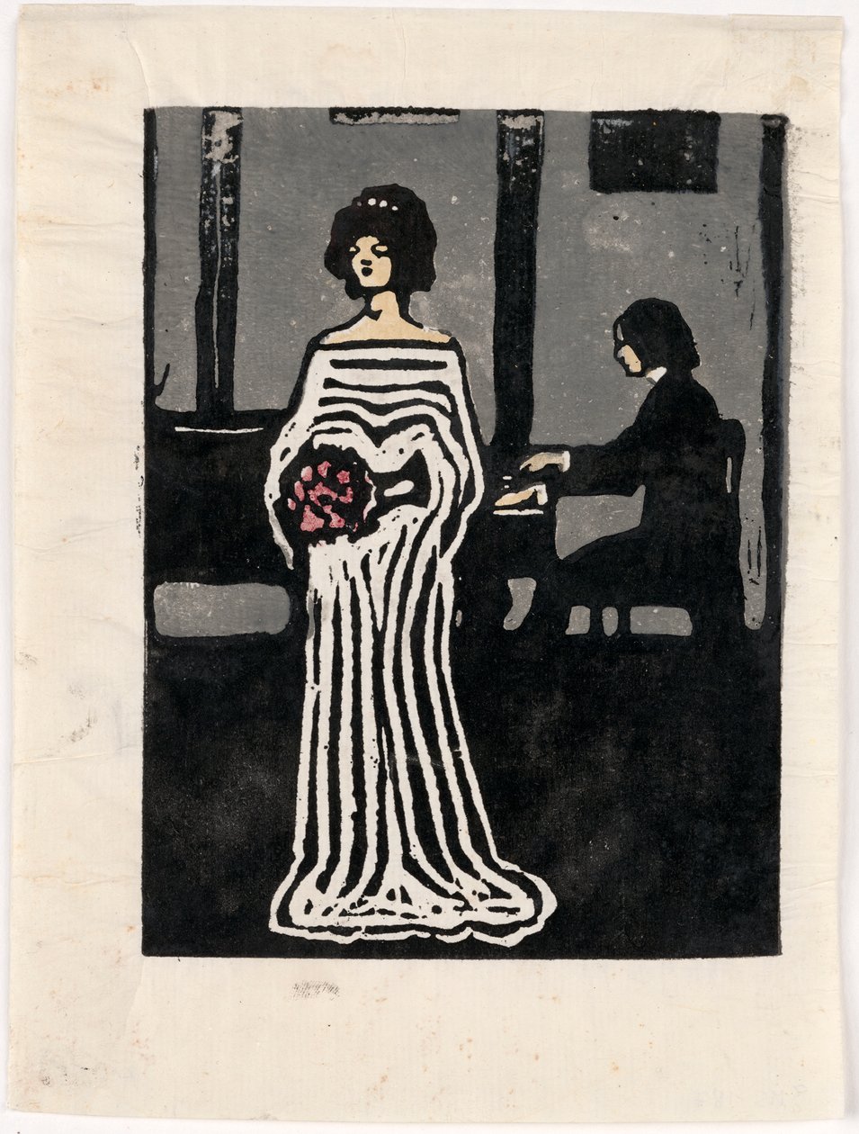 Zangeres (tweede staat) door Wassily Kandinsky