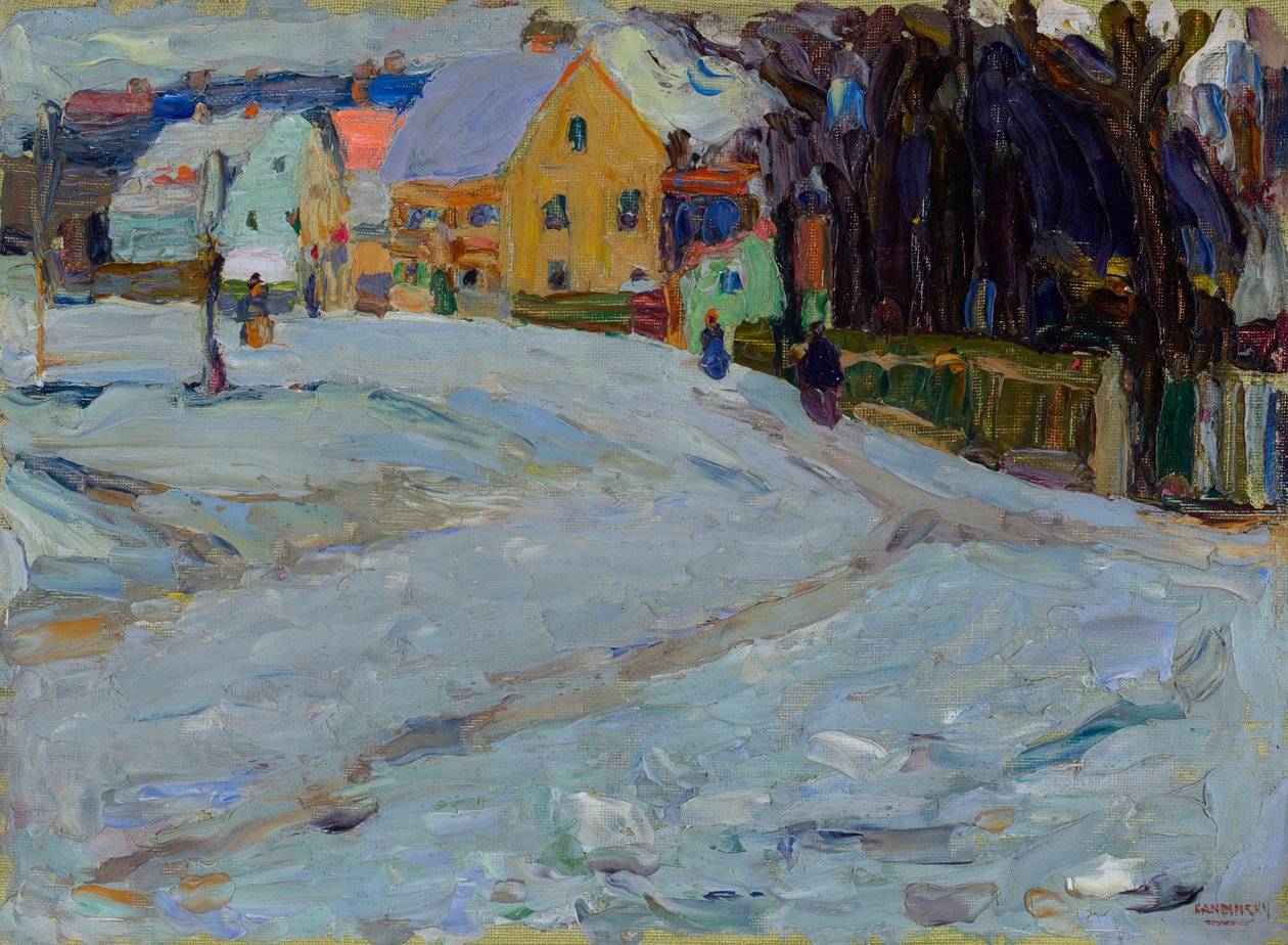 Schwabing - Nikolaiplatz door Wassily Kandinsky
