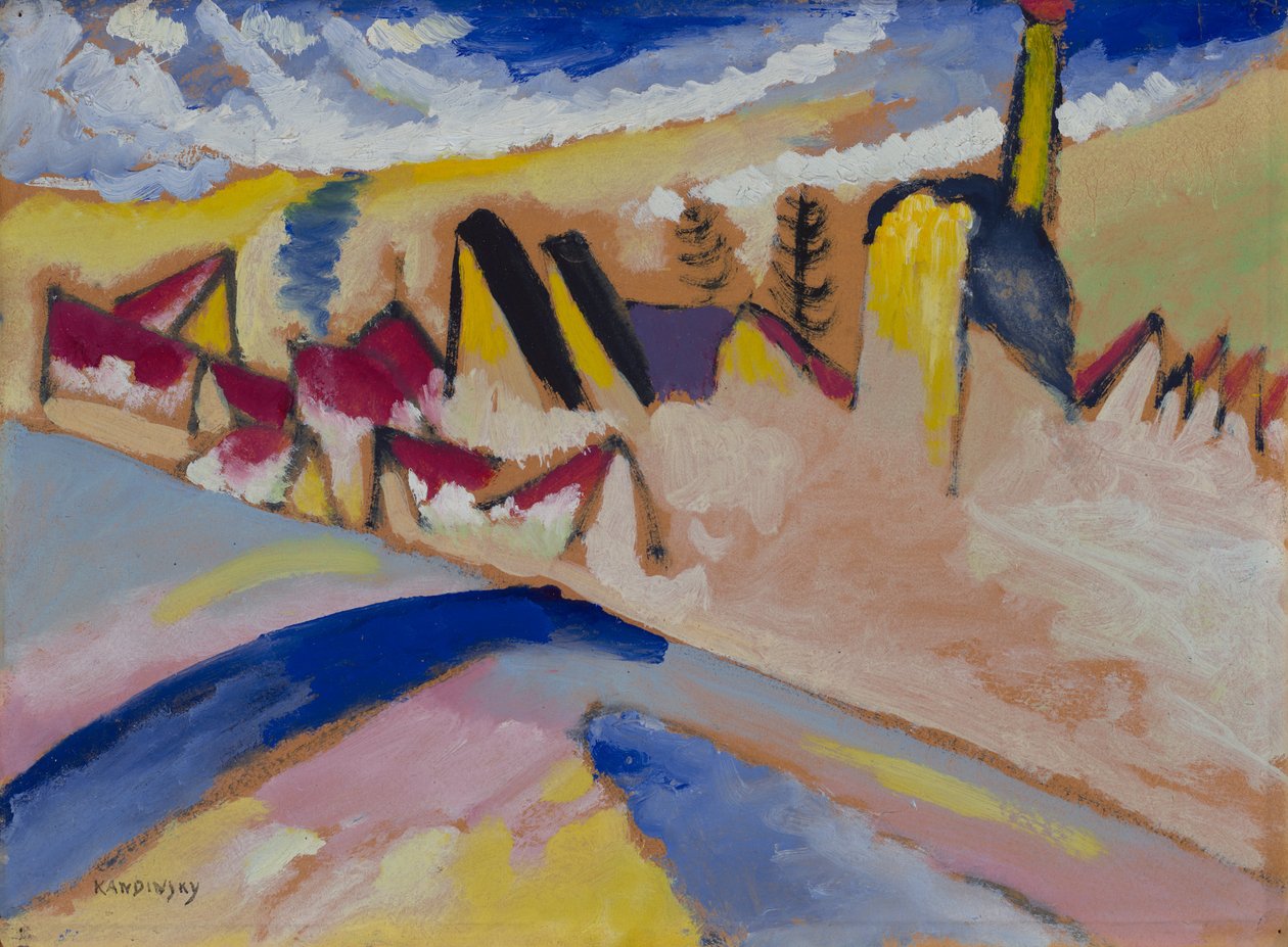 Studie voor "Winter II" door Wassily Kandinsky