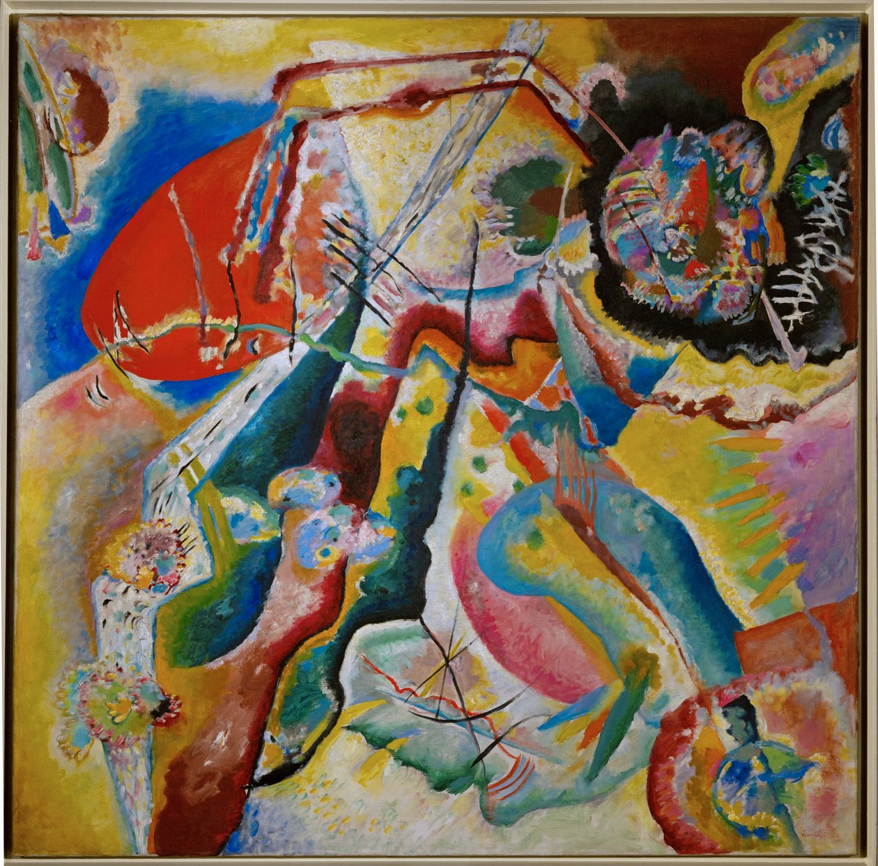 De rode vlek door Wassily Kandinsky