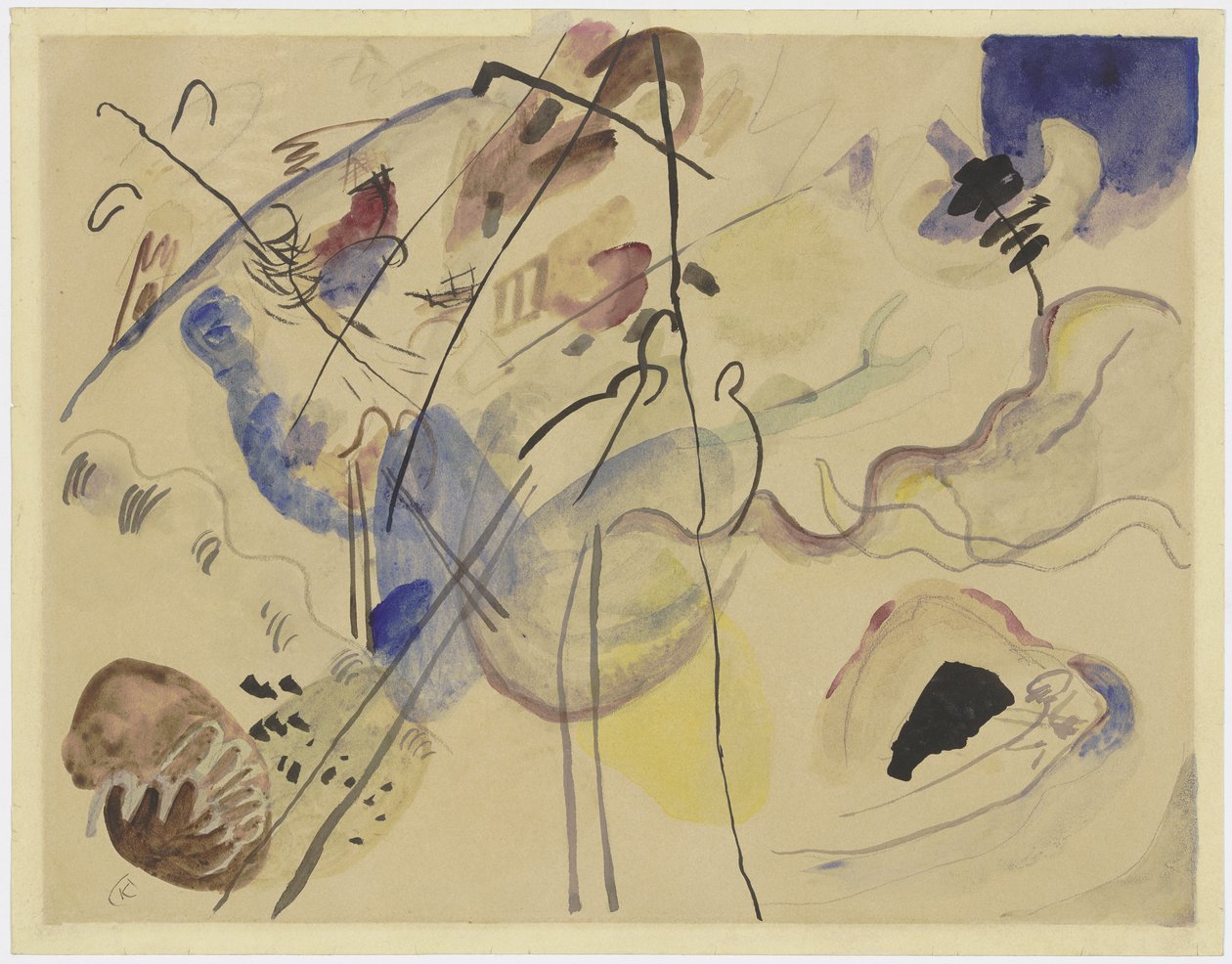 Zonder titel (Improvisatie) door Wassily Kandinsky
