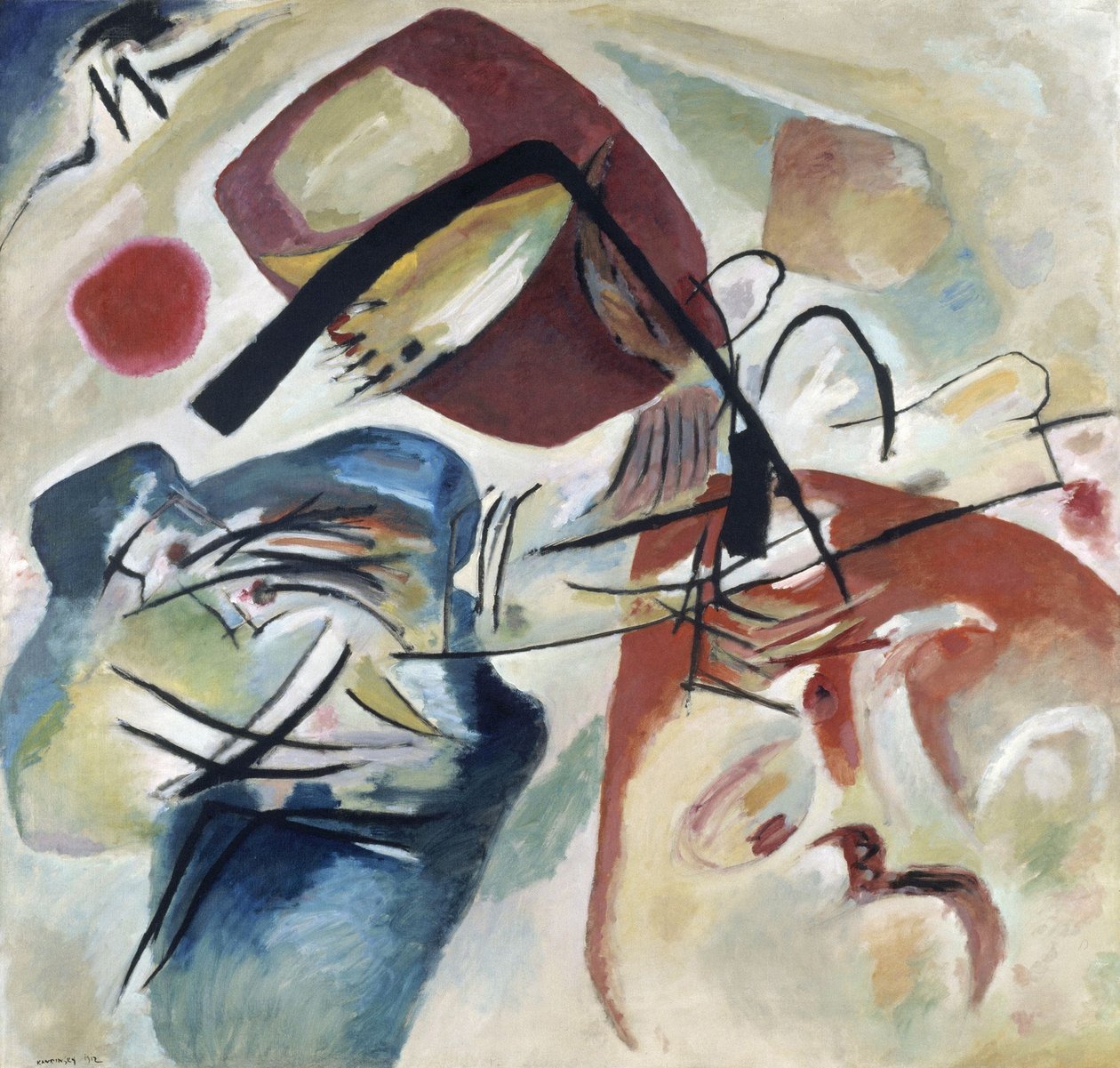 Met de Zwarte Boog door Wassily Kandinsky