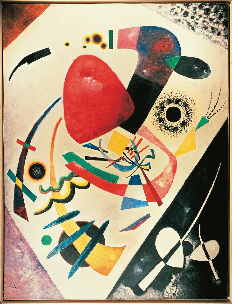 Rode vlek door Wassily & Marc Franz (1880-1916) Kandinsky
