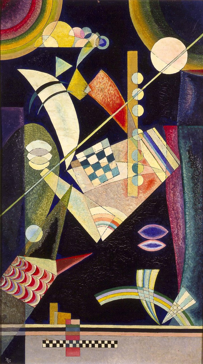 "Scherpe hardheid" Schilderij van Vassily Kandinsky (of Wassily Kandinski of Kandinskij) door Wassily & Marc Franz (1880-1916) Kandinsky