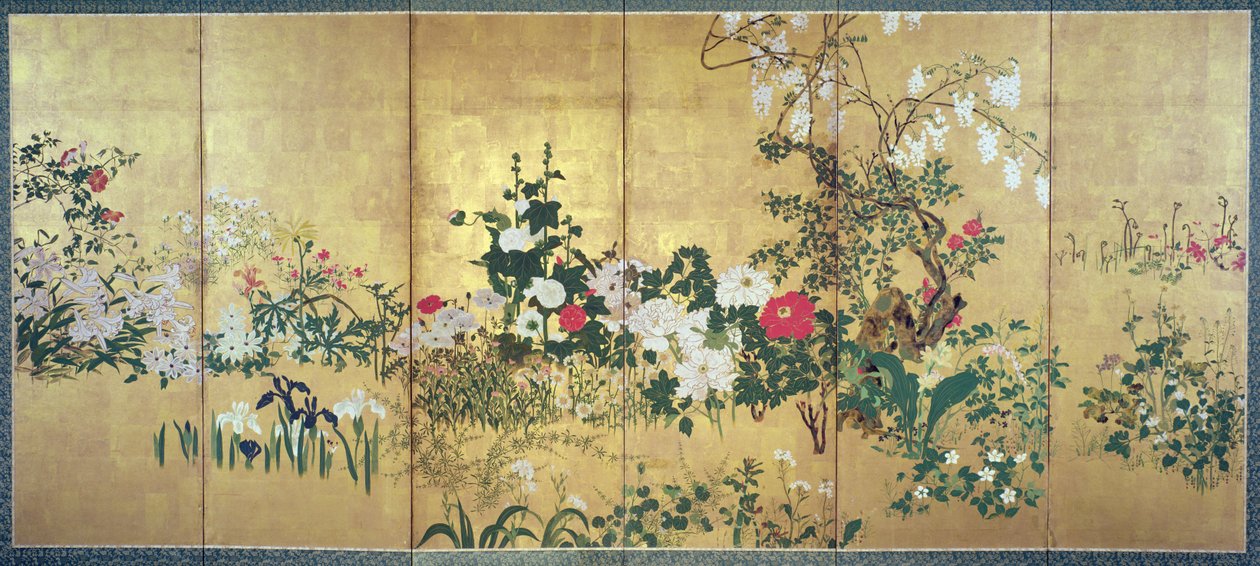 Bloemen van de Vier Seizoenen door Watanabe Shiko