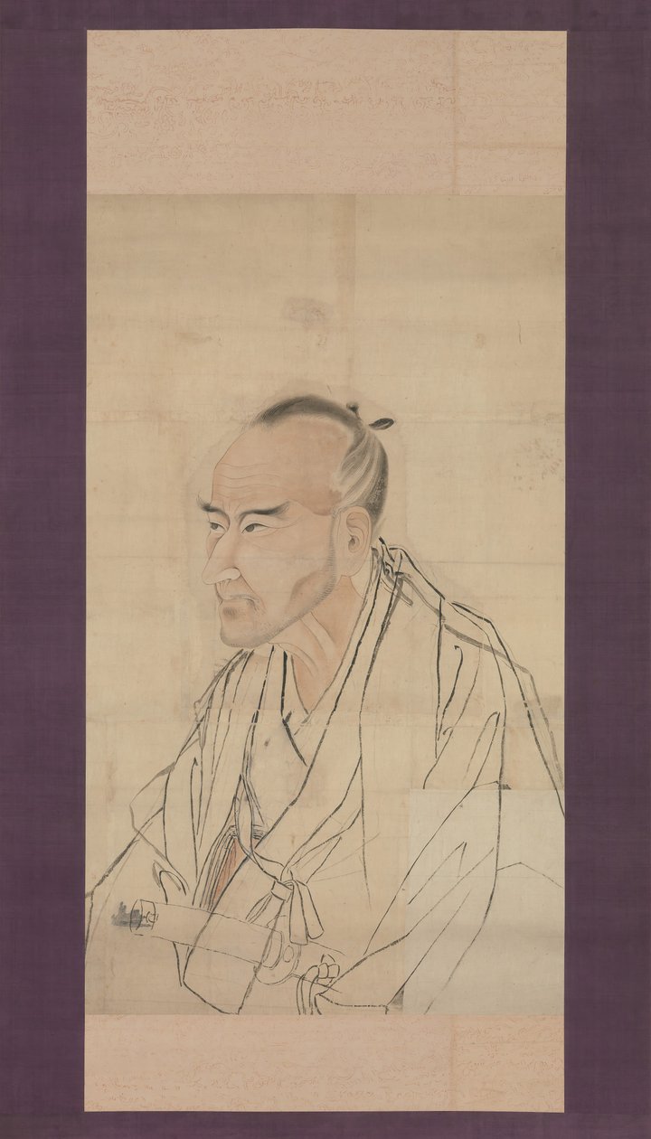 Schets voor het portret van Tachihara Suiken, 19e eeuw door Watanabe Kazan