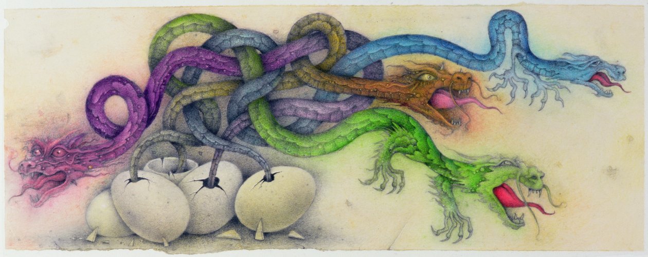 Within Moments of Hatching, 2000 (gemengde techniek) door Wayne Anderson