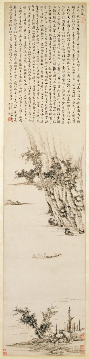 Het eerste prozagedicht over de Rode Klif, 1558 door Wen Zhengming