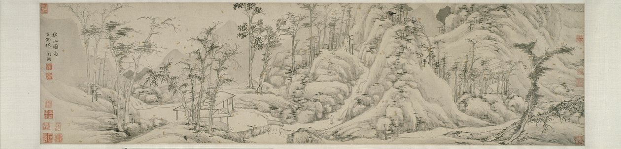 Herfst Bergen 秋山圖 door Wen Zhengming