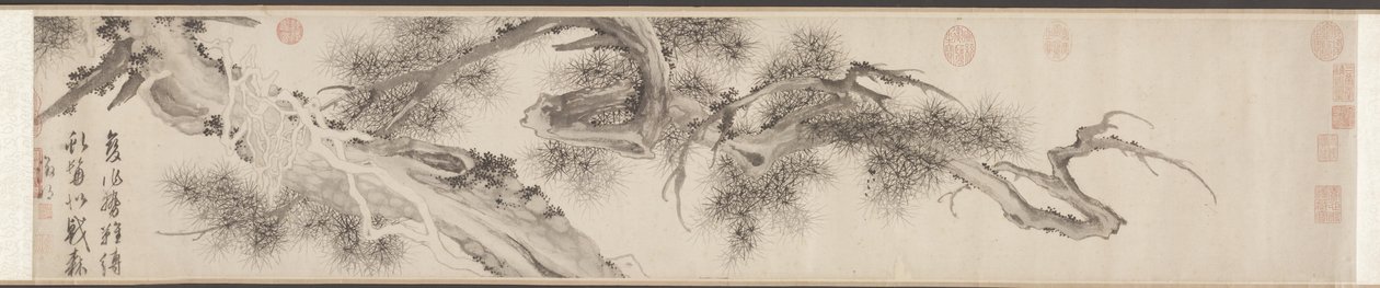 Oude dennenboom, late jaren 1530 door Wen Zhengming