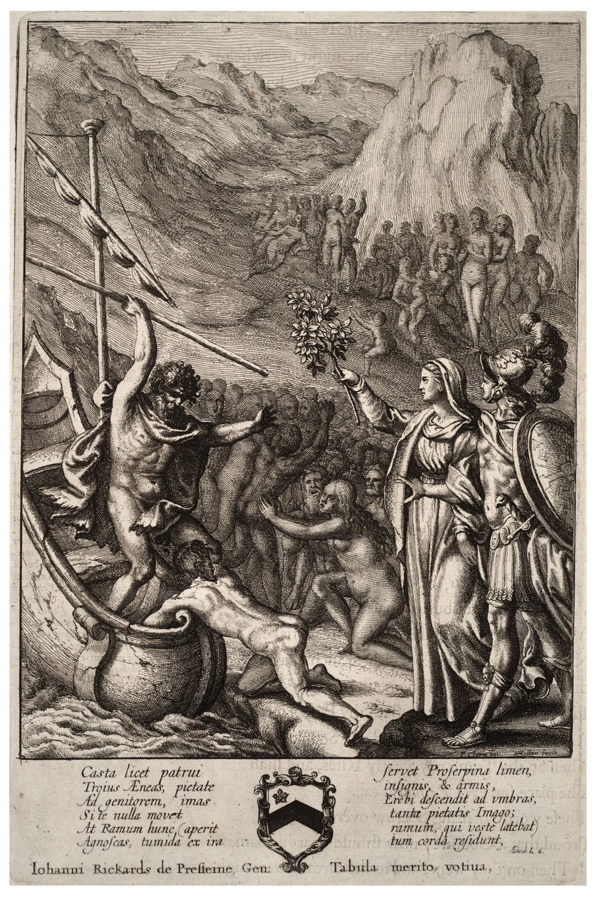 Aeneas en Charon. Staat 2 door Wenceslaus Hollar