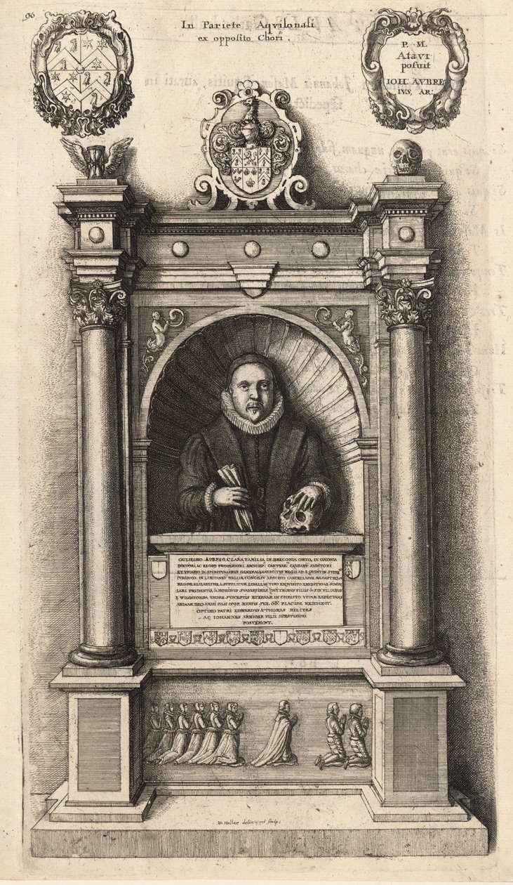 Aubrey (monument). Staat 1 door Wenceslaus Hollar