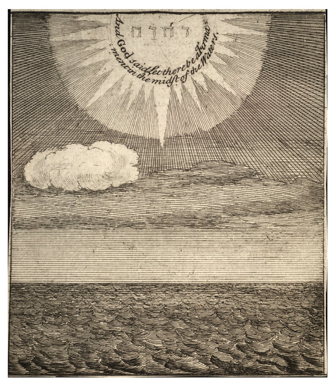 Schepping van het firmament. Staat 2 door Wenceslaus Hollar