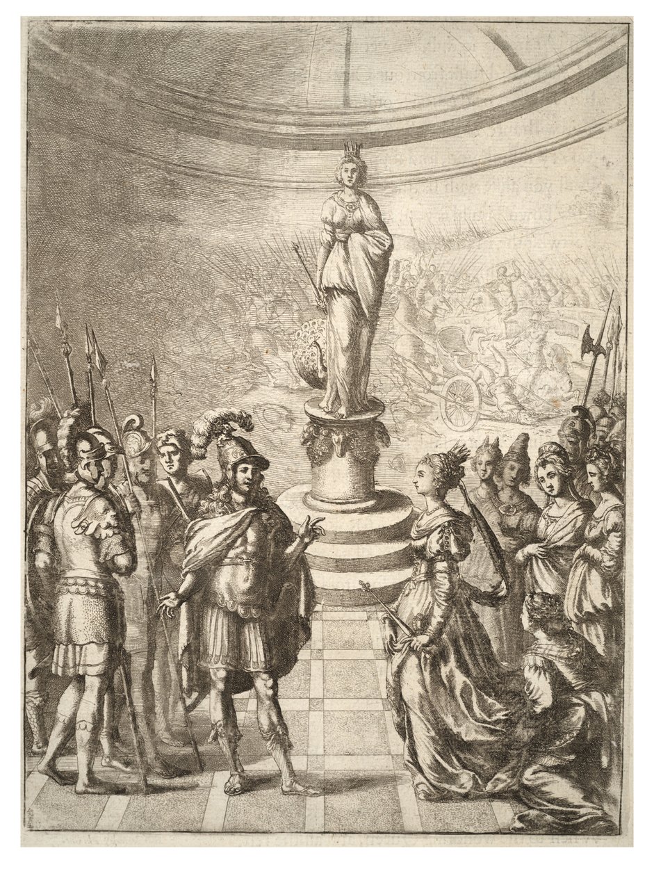 Dido en Aeneas. Staat 5 door Wenceslaus Hollar