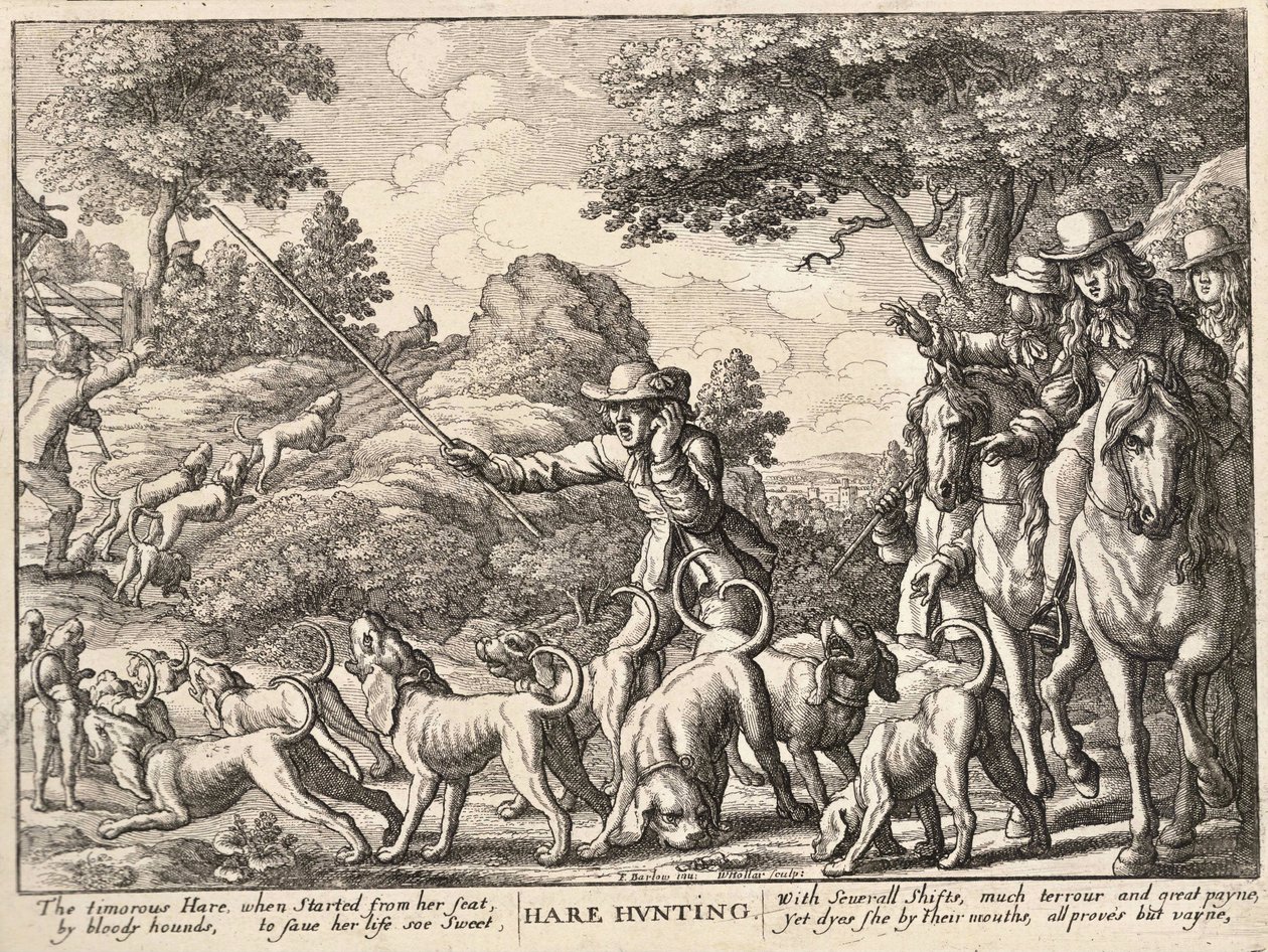Hazenjacht door Wenceslaus Hollar