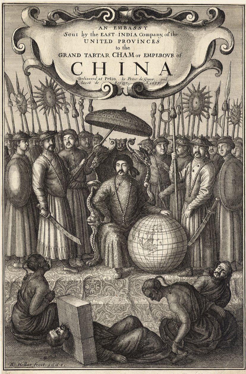 Een ambassade van de Oost-Indische Compagnie naar de keizer van China. Staat 1 door Wenceslaus Hollar