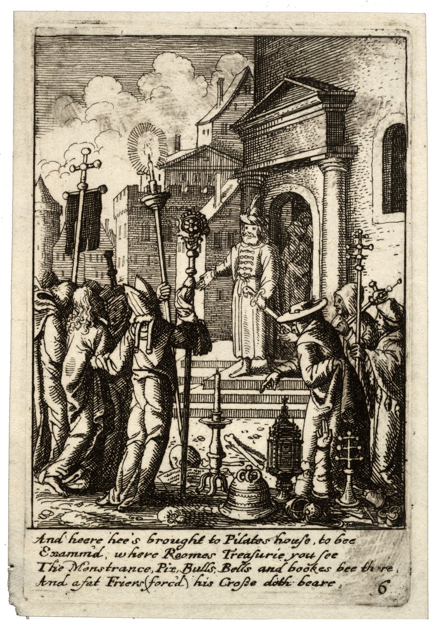 Jezus voor Pilatus door Wenceslaus Hollar