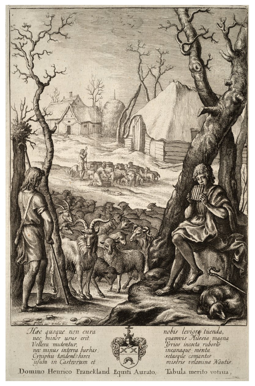 Veeteelt. Staat 1 door Wenceslaus Hollar