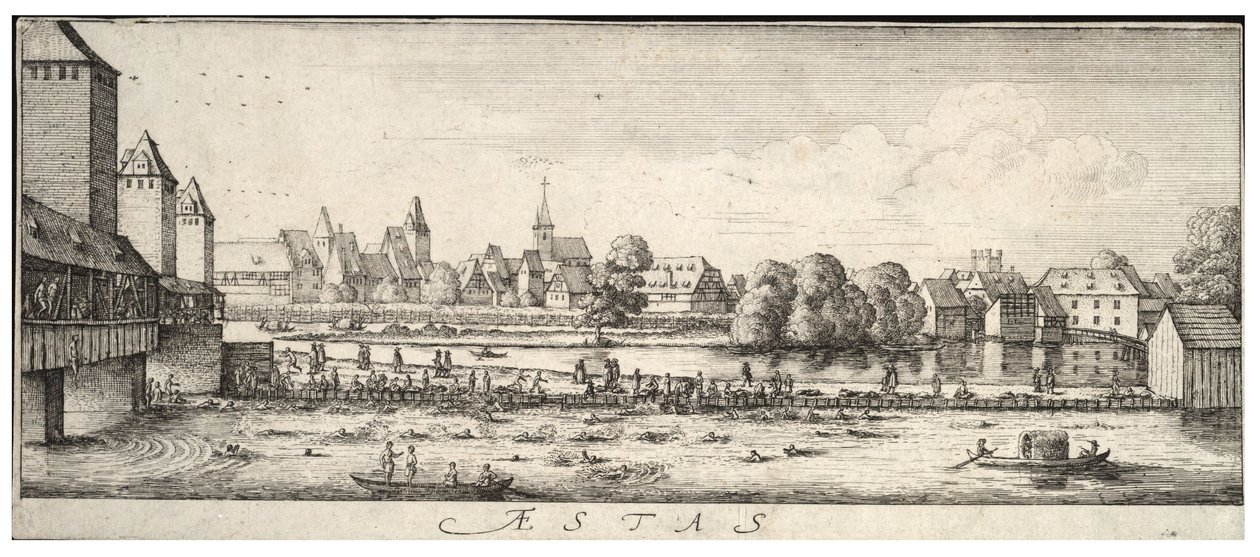 De Badplaats door Wenceslaus Hollar