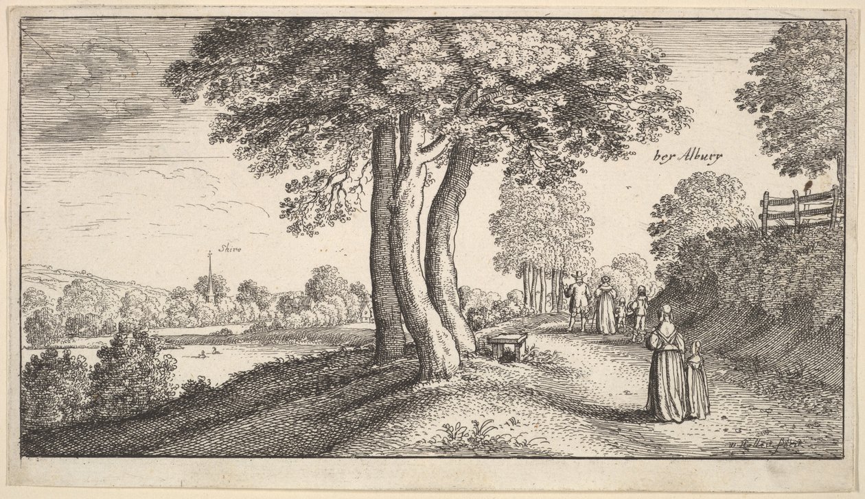 Albury, 1625-77 door Wenceslaus Hollar