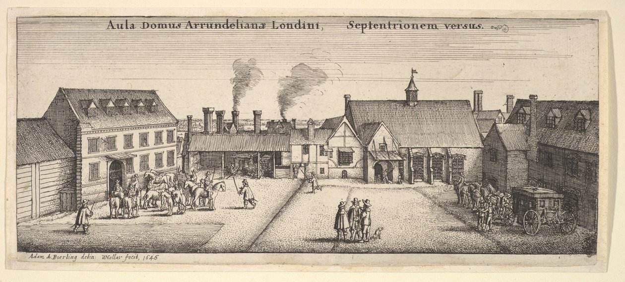 Arundel House vanuit het Noorden, 1646 door Wenceslaus Hollar