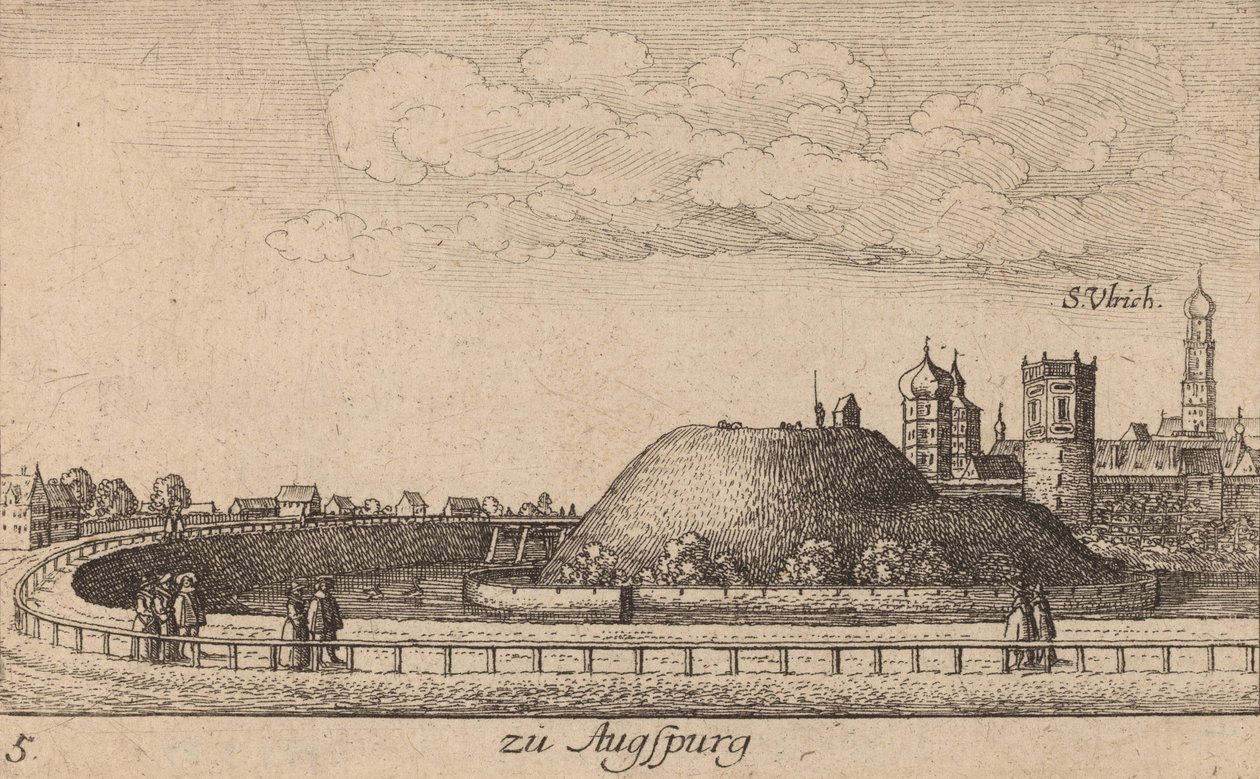 Augsburg, 1635 door Wenceslaus Hollar