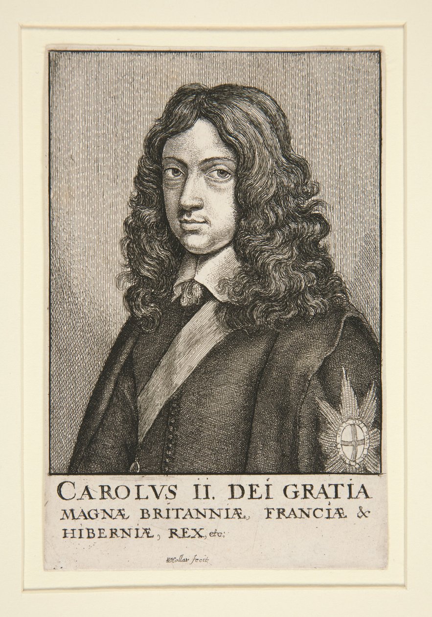 Karel II door Wenceslaus Hollar