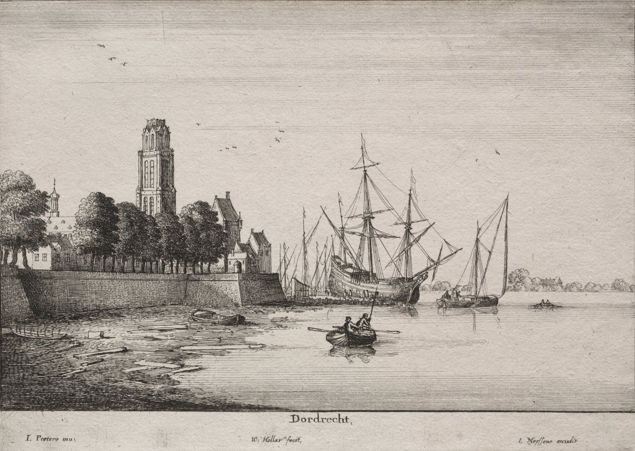 Dordrecht door Wenceslaus Hollar