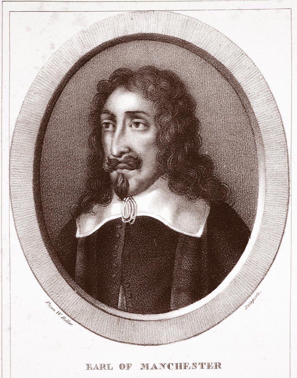 Graaf van Manchester, toegeschreven aan Delaporte, gegraveerd door de Langlume door Wenceslaus Hollar