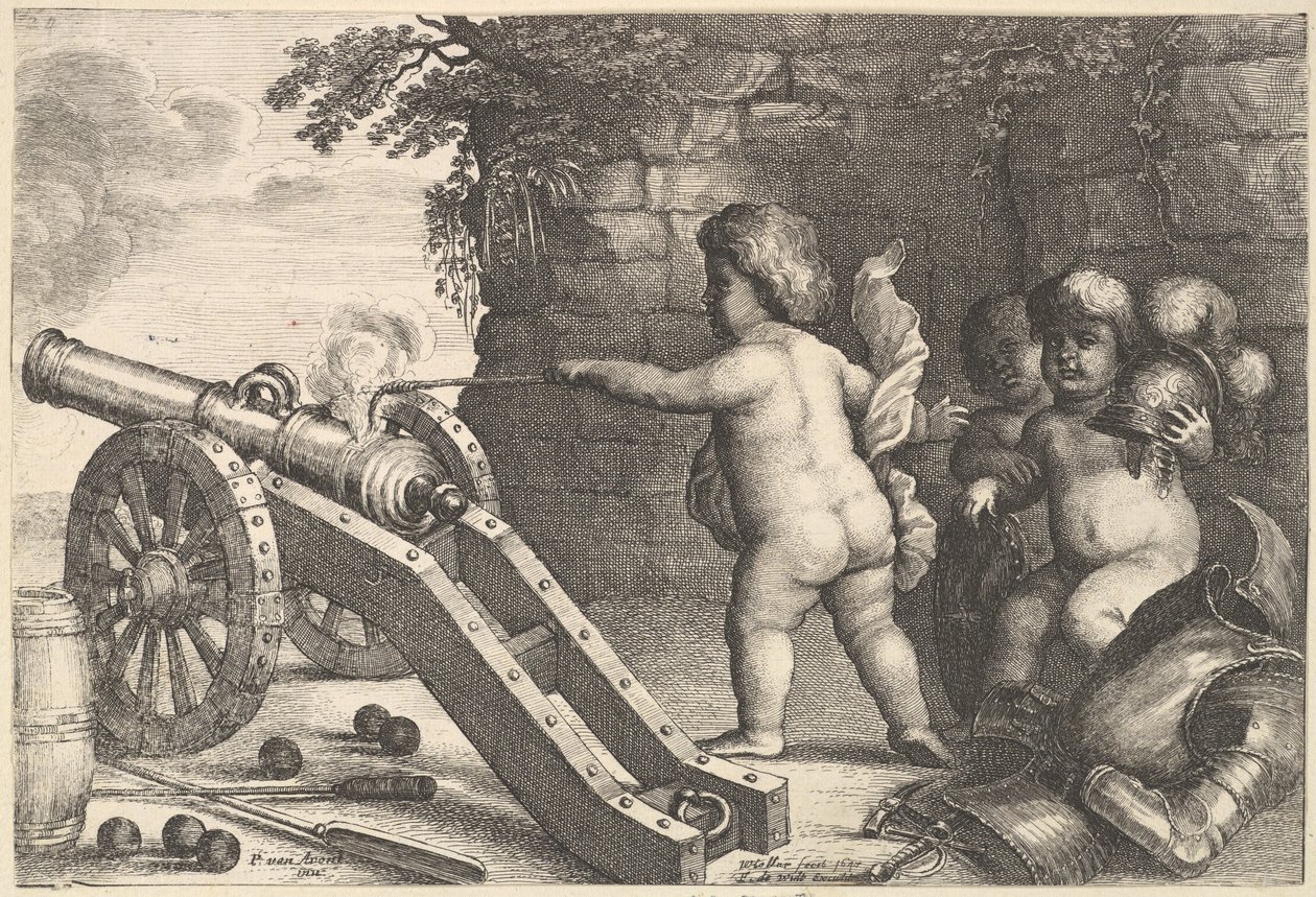 Vuur De Vier Elementen, 1647 door Wenceslaus Hollar