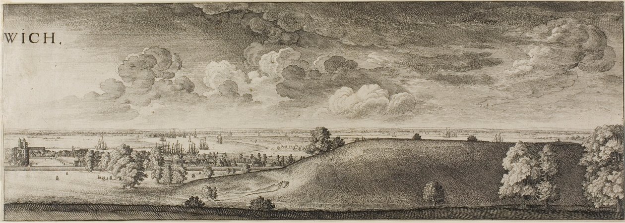 Greenwich door Wenceslaus Hollar