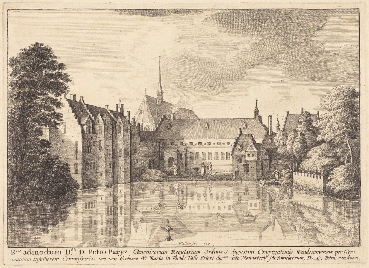 Abdij Groenendael door Wenceslaus Hollar