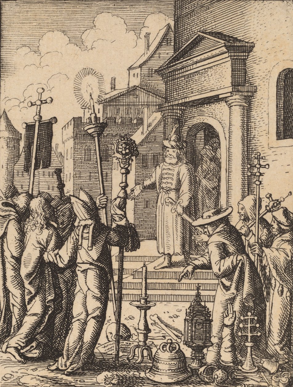 Jezus voor Pilatus door Wenceslaus Hollar