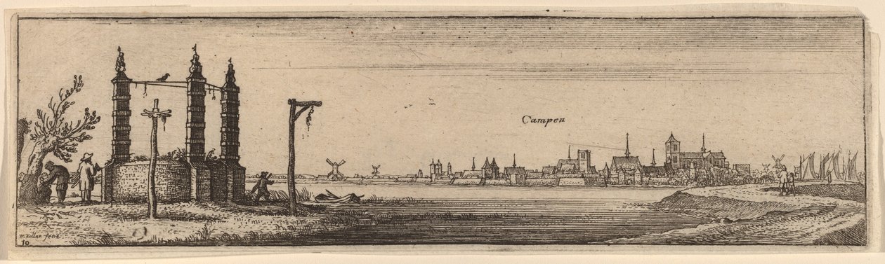 Kampen door Wenceslaus Hollar