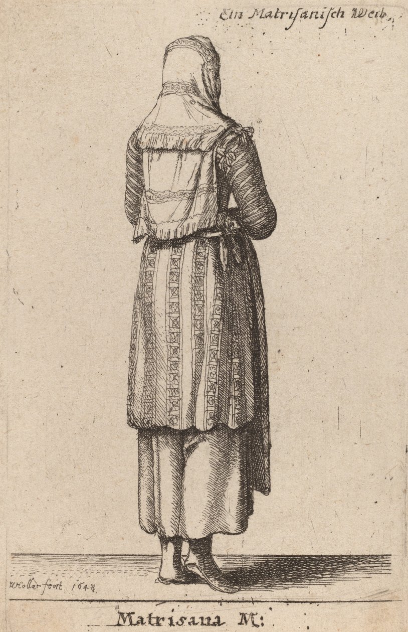 Matrisana M., 1648 door Wenceslaus Hollar