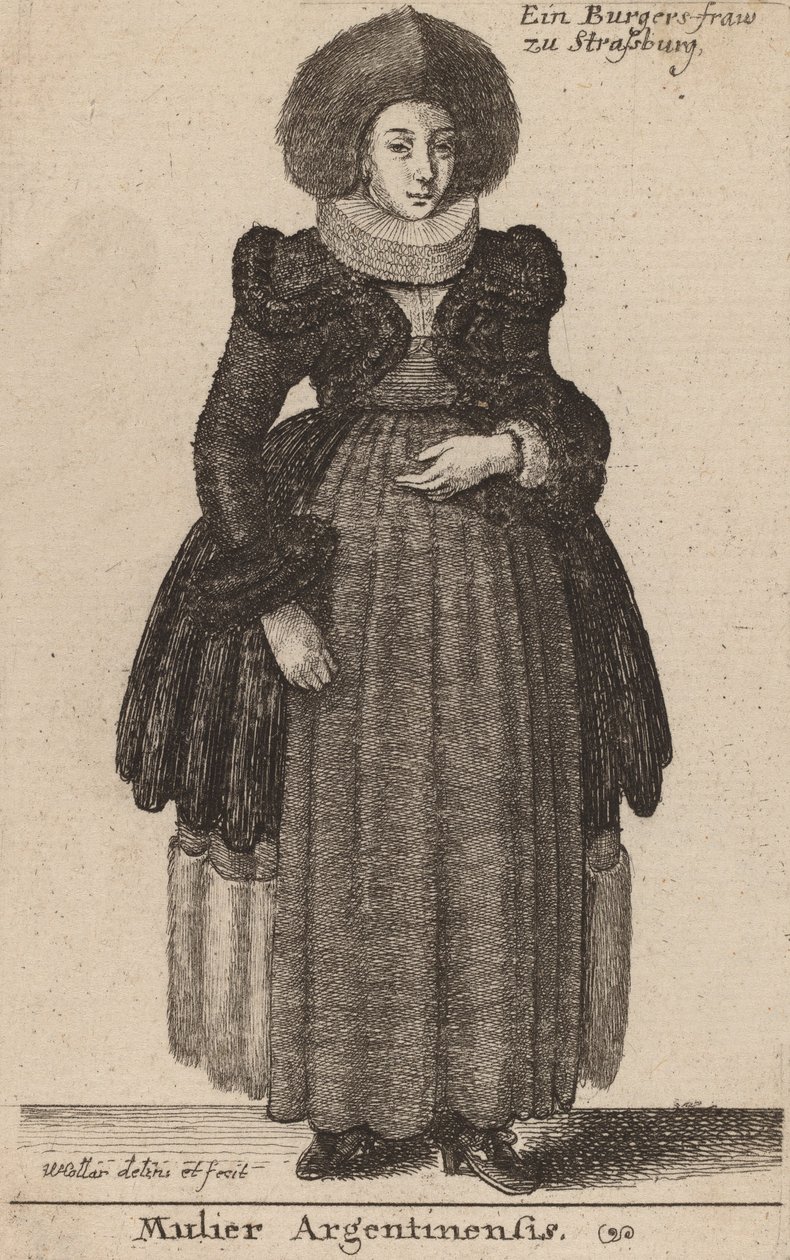 Mulier Argentinensis door Wenceslaus Hollar
