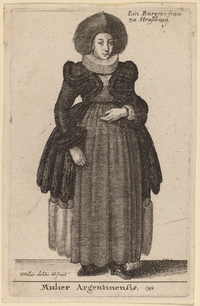 Mulier Argentinensis door Wenceslaus Hollar