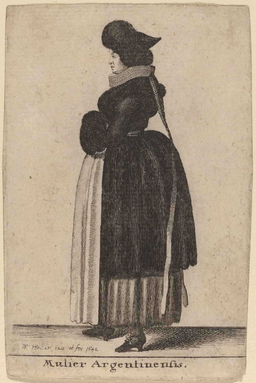 Mulier Argentinensis door Wenceslaus Hollar