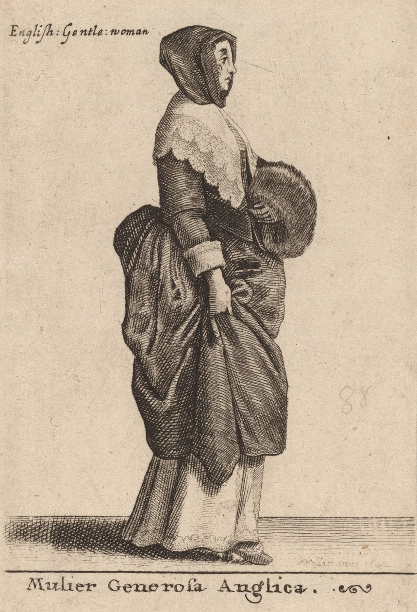 Mulier Generosa Anglica door Wenceslaus Hollar