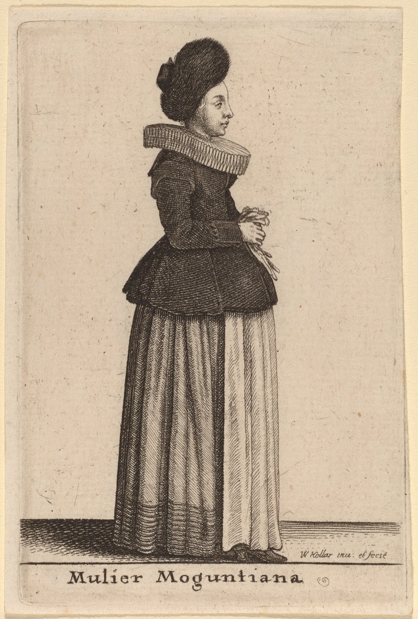 Mulier Moguntiana door Wenceslaus Hollar