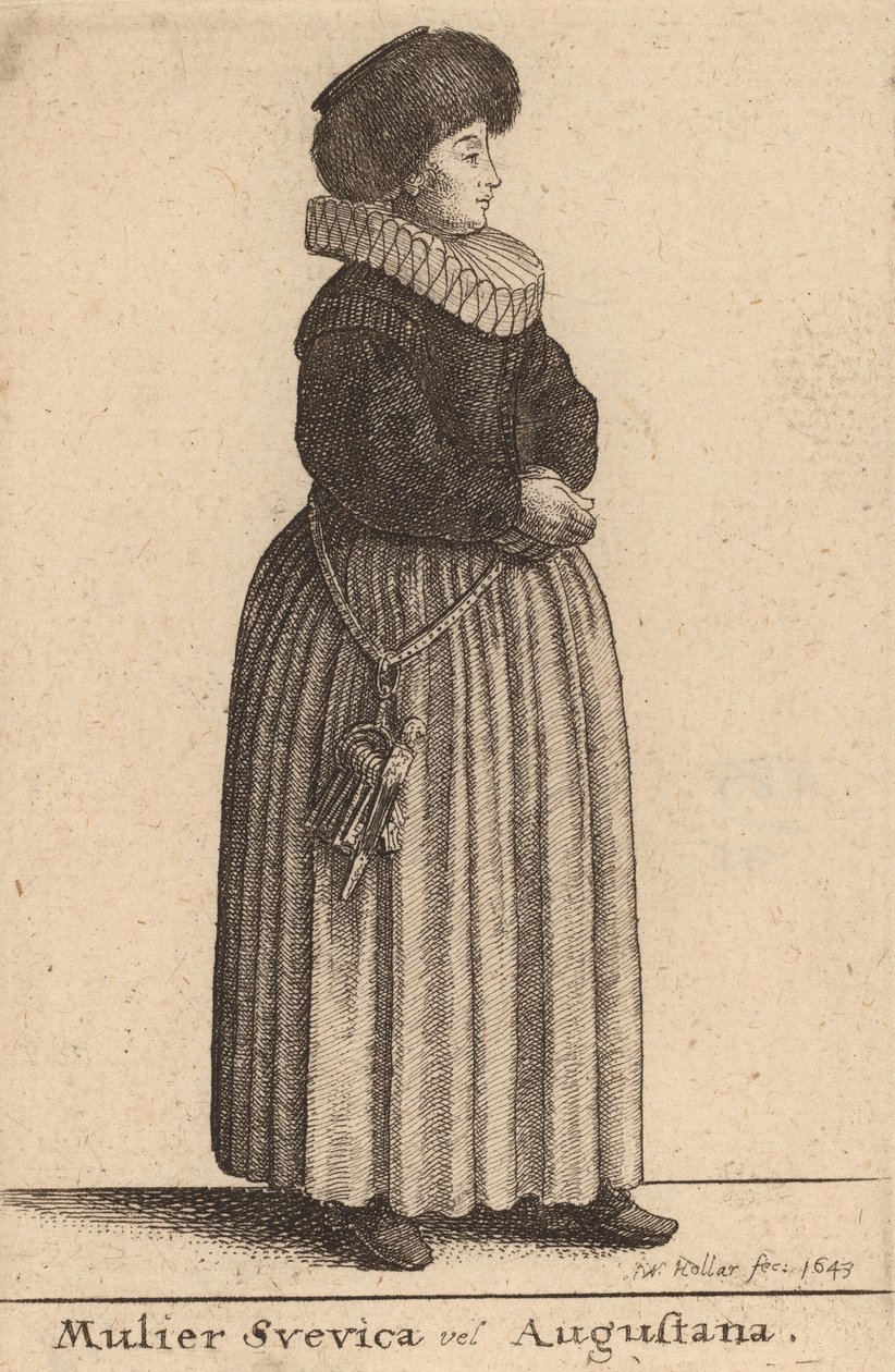 Mulier Svevica vel Augustana, 1643 door Wenceslaus Hollar