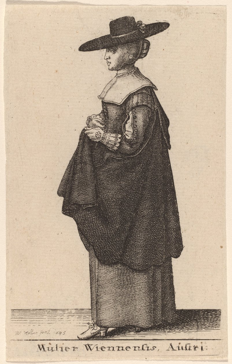 Mulier Wiennensis Austri door Wenceslaus Hollar